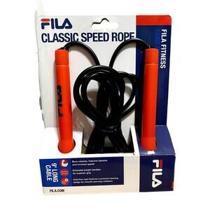 NWT Black/Orange Fila Classic Speed Rope 9"